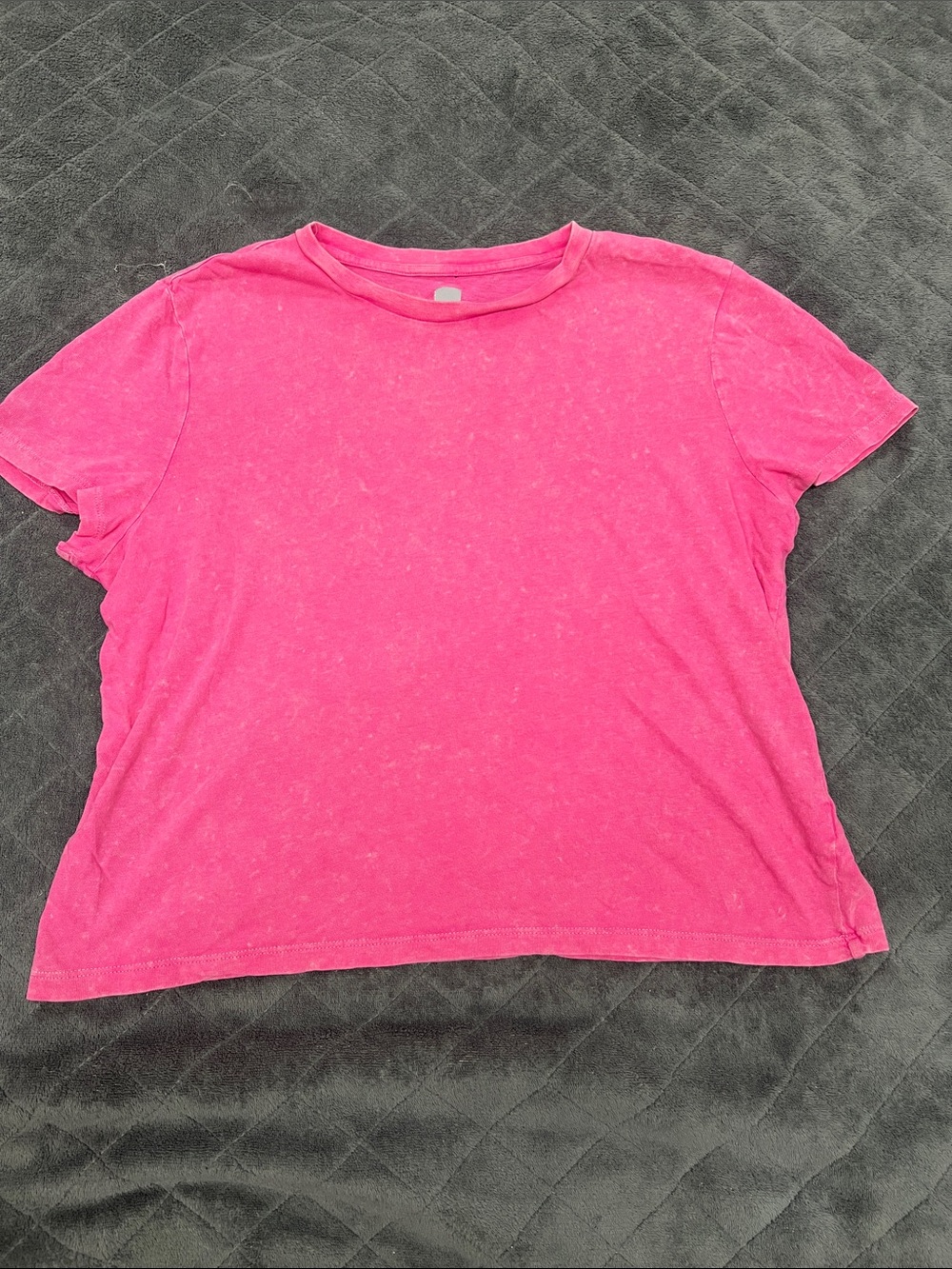 Cropped Washed Out Pink T